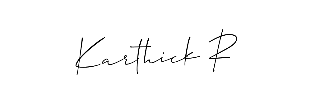You can use this online signature creator to create a handwritten signature for the name Karthick R. This is the best online autograph maker. Karthick R signature style 2 images and pictures png