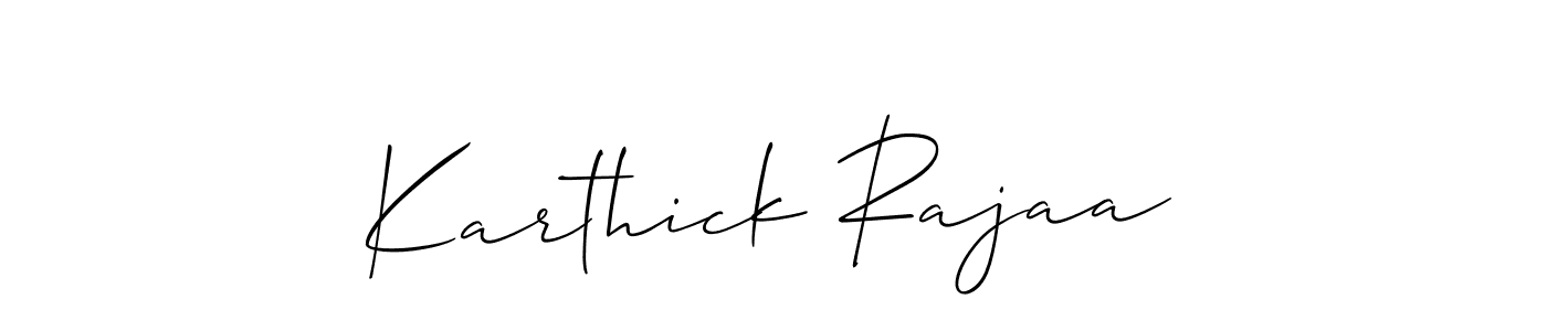 You should practise on your own different ways (Allison_Script) to write your name (Karthick Rajaa) in signature. don't let someone else do it for you. Karthick Rajaa signature style 2 images and pictures png