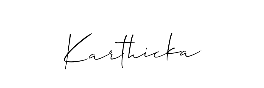 Karthicka stylish signature style. Best Handwritten Sign (Allison_Script) for my name. Handwritten Signature Collection Ideas for my name Karthicka. Karthicka signature style 2 images and pictures png