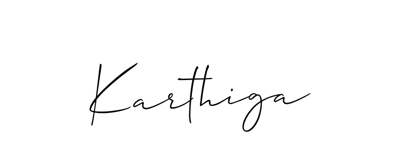 Make a beautiful signature design for name Karthiga. With this signature (Allison_Script) style, you can create a handwritten signature for free. Karthiga signature style 2 images and pictures png