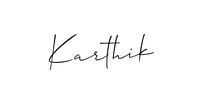 Make a short Karthik signature style. Manage your documents anywhere anytime using Allison_Script. Create and add eSignatures, submit forms, share and send files easily. Karthik signature style 2 images and pictures png