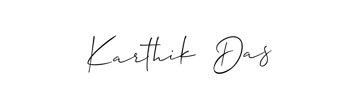 Similarly Allison_Script is the best handwritten signature design. Signature creator online .You can use it as an online autograph creator for name Karthik  Das. Karthik  Das signature style 2 images and pictures png