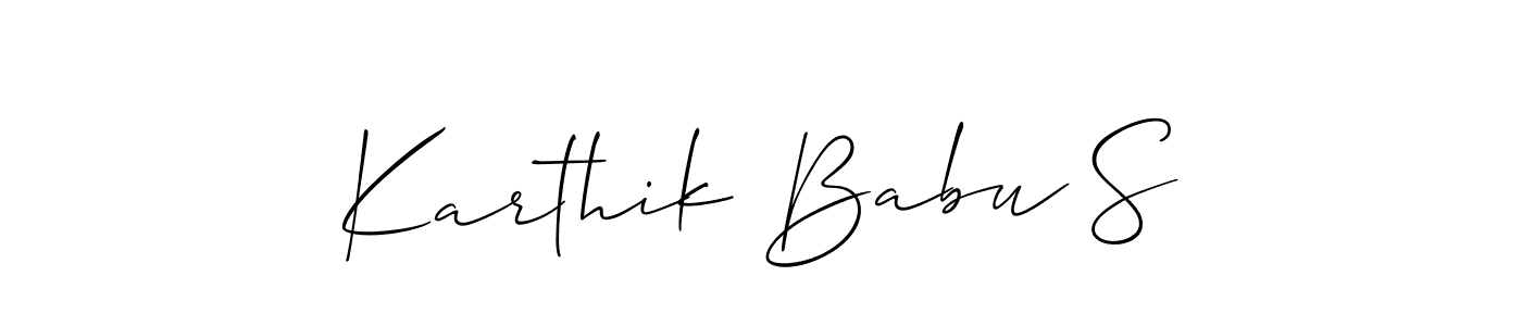 Karthik Babu S stylish signature style. Best Handwritten Sign (Allison_Script) for my name. Handwritten Signature Collection Ideas for my name Karthik Babu S. Karthik Babu S signature style 2 images and pictures png