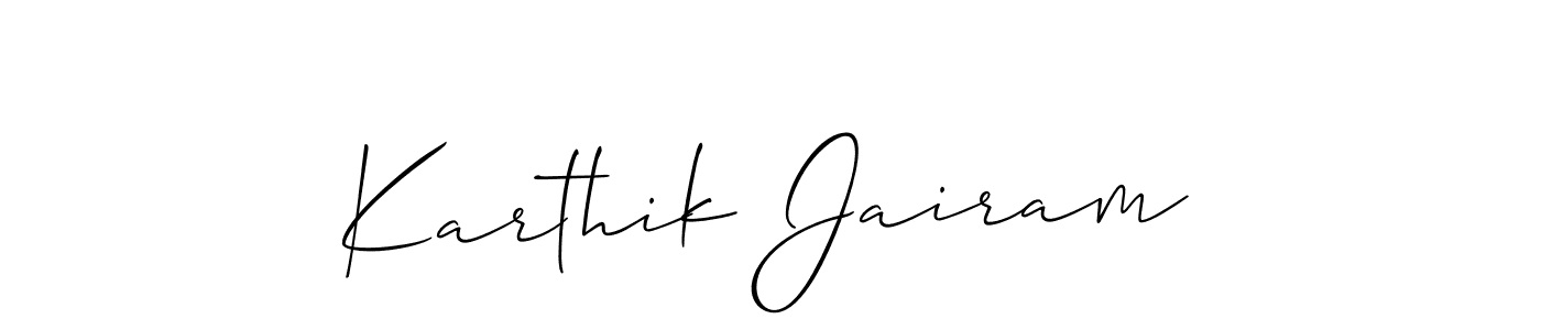 It looks lik you need a new signature style for name Karthik Jairam. Design unique handwritten (Allison_Script) signature with our free signature maker in just a few clicks. Karthik Jairam signature style 2 images and pictures png