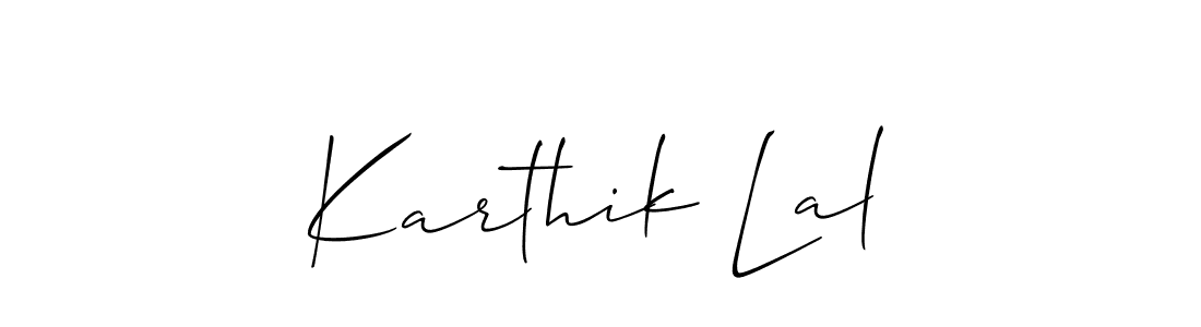 It looks lik you need a new signature style for name Karthik Lal. Design unique handwritten (Allison_Script) signature with our free signature maker in just a few clicks. Karthik Lal signature style 2 images and pictures png