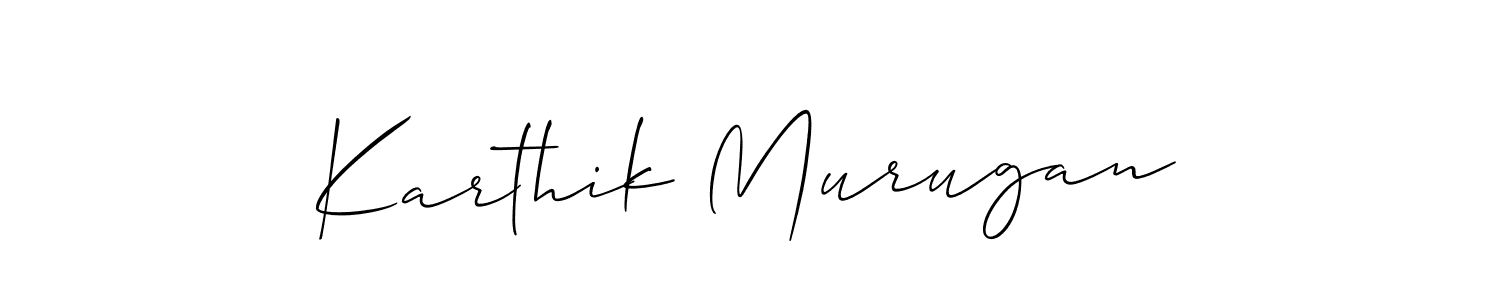 How to make Karthik Murugan name signature. Use Allison_Script style for creating short signs online. This is the latest handwritten sign. Karthik Murugan signature style 2 images and pictures png