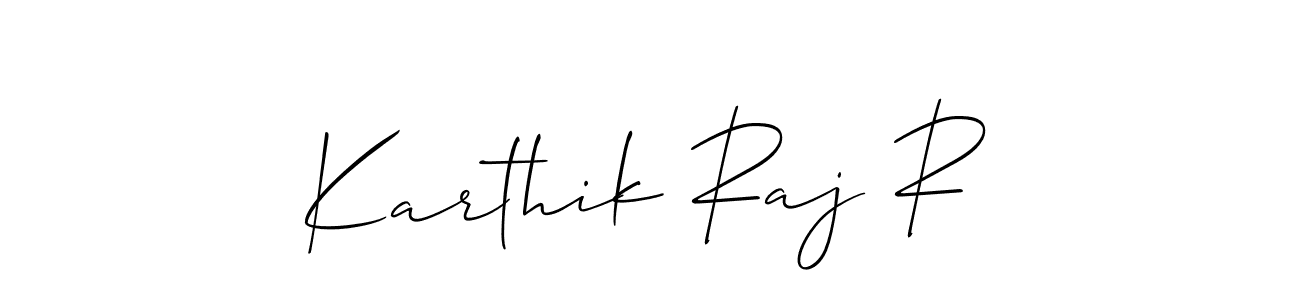 Karthik Raj R stylish signature style. Best Handwritten Sign (Allison_Script) for my name. Handwritten Signature Collection Ideas for my name Karthik Raj R. Karthik Raj R signature style 2 images and pictures png