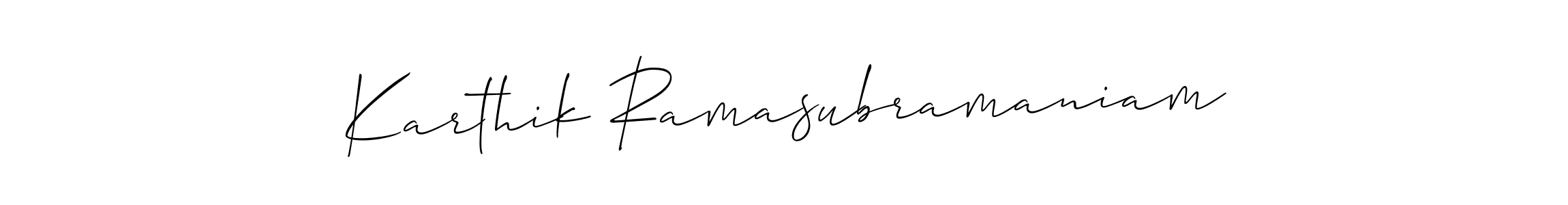 if you are searching for the best signature style for your name Karthik Ramasubramaniam. so please give up your signature search. here we have designed multiple signature styles  using Allison_Script. Karthik Ramasubramaniam signature style 2 images and pictures png