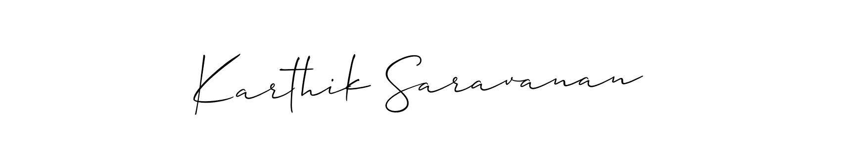 How to Draw Karthik Saravanan signature style? Allison_Script is a latest design signature styles for name Karthik Saravanan. Karthik Saravanan signature style 2 images and pictures png