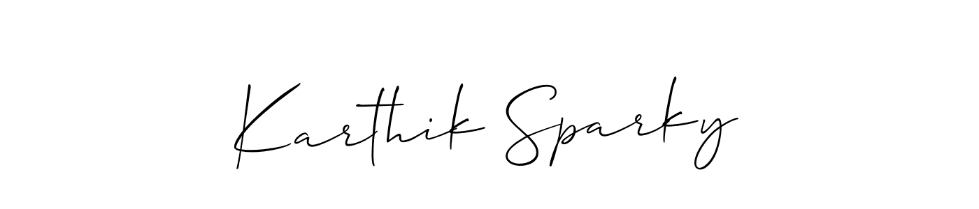 Make a short Karthik Sparky signature style. Manage your documents anywhere anytime using Allison_Script. Create and add eSignatures, submit forms, share and send files easily. Karthik Sparky signature style 2 images and pictures png