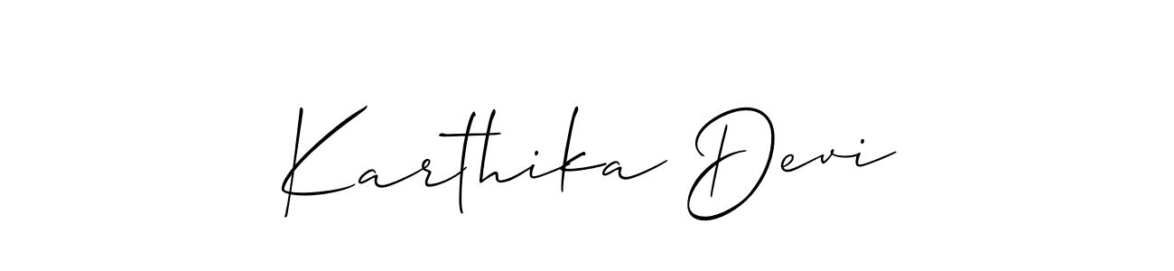 How to Draw Karthika Devi signature style? Allison_Script is a latest design signature styles for name Karthika Devi. Karthika Devi signature style 2 images and pictures png