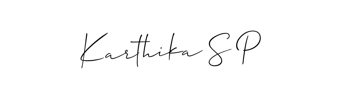 You can use this online signature creator to create a handwritten signature for the name Karthika S P. This is the best online autograph maker. Karthika S P signature style 2 images and pictures png