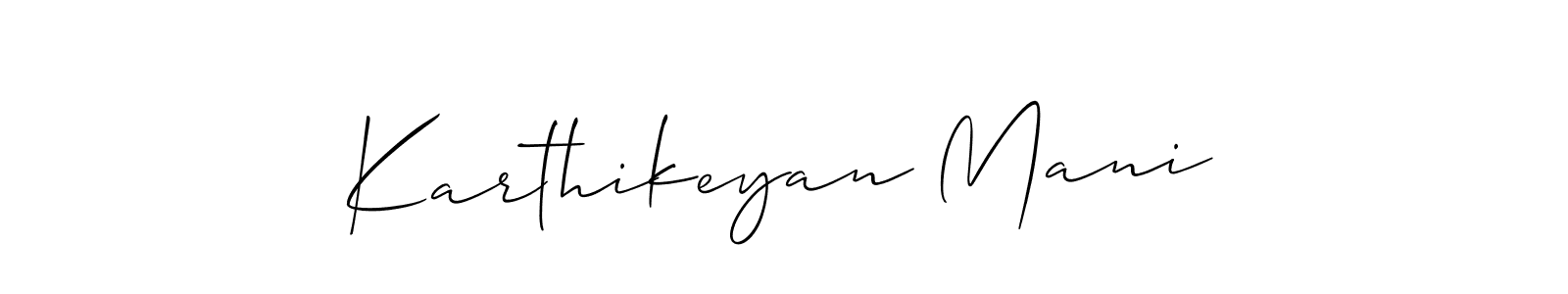 Best and Professional Signature Style for Karthikeyan Mani. Allison_Script Best Signature Style Collection. Karthikeyan Mani signature style 2 images and pictures png