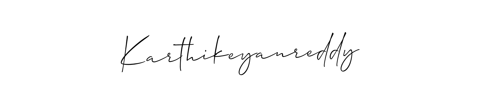 How to make Karthikeyanreddy name signature. Use Allison_Script style for creating short signs online. This is the latest handwritten sign. Karthikeyanreddy signature style 2 images and pictures png