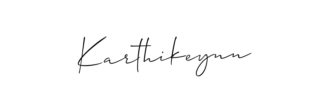 Make a beautiful signature design for name Karthikeynn. With this signature (Allison_Script) style, you can create a handwritten signature for free. Karthikeynn signature style 2 images and pictures png