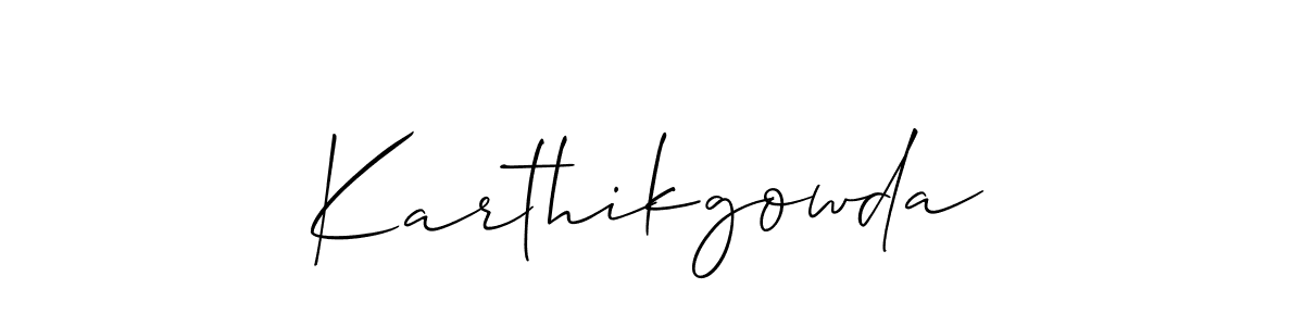 How to Draw Karthikgowda signature style? Allison_Script is a latest design signature styles for name Karthikgowda. Karthikgowda signature style 2 images and pictures png