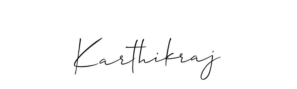 Make a beautiful signature design for name Karthikraj. With this signature (Allison_Script) style, you can create a handwritten signature for free. Karthikraj signature style 2 images and pictures png