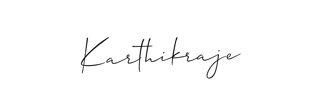 How to Draw Karthikraje signature style? Allison_Script is a latest design signature styles for name Karthikraje. Karthikraje signature style 2 images and pictures png