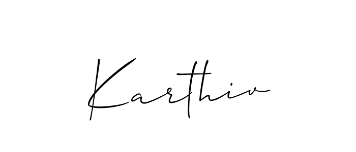 Karthiv stylish signature style. Best Handwritten Sign (Allison_Script) for my name. Handwritten Signature Collection Ideas for my name Karthiv. Karthiv signature style 2 images and pictures png