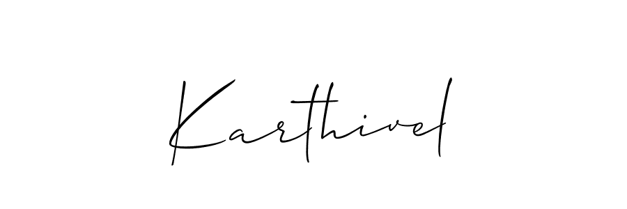 How to Draw Karthivel signature style? Allison_Script is a latest design signature styles for name Karthivel. Karthivel signature style 2 images and pictures png