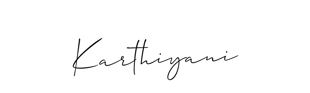 How to Draw Karthiyani signature style? Allison_Script is a latest design signature styles for name Karthiyani. Karthiyani signature style 2 images and pictures png