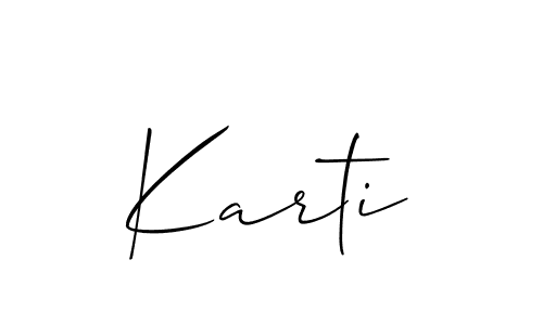 Make a beautiful signature design for name Karti. With this signature (Allison_Script) style, you can create a handwritten signature for free. Karti signature style 2 images and pictures png