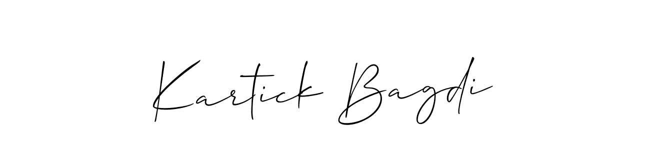 Create a beautiful signature design for name Kartick Bagdi. With this signature (Allison_Script) fonts, you can make a handwritten signature for free. Kartick Bagdi signature style 2 images and pictures png