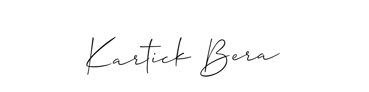 It looks lik you need a new signature style for name Kartick Bera. Design unique handwritten (Allison_Script) signature with our free signature maker in just a few clicks. Kartick Bera signature style 2 images and pictures png