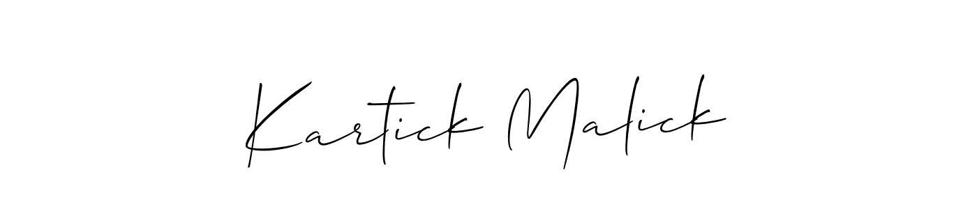 How to Draw Kartick Malick signature style? Allison_Script is a latest design signature styles for name Kartick Malick. Kartick Malick signature style 2 images and pictures png
