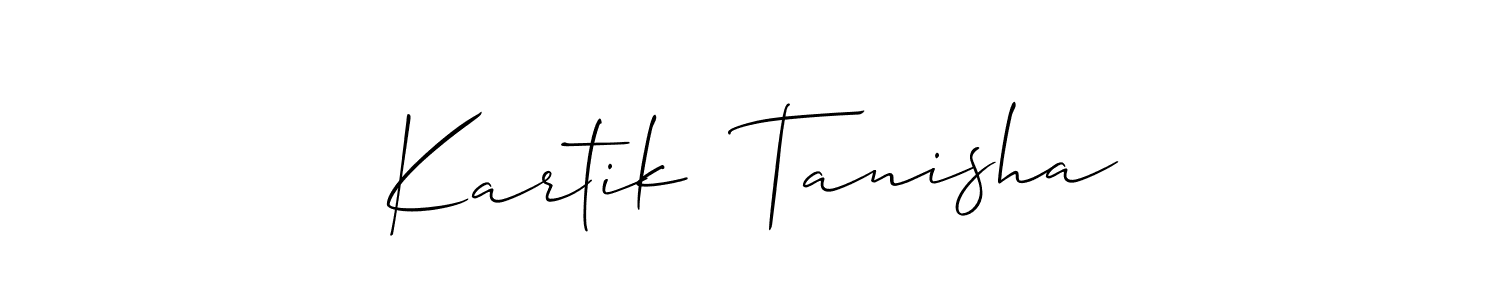 Best and Professional Signature Style for Kartik  Tanisha. Allison_Script Best Signature Style Collection. Kartik  Tanisha signature style 2 images and pictures png