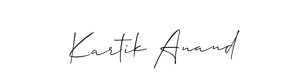 Kartik Anand stylish signature style. Best Handwritten Sign (Allison_Script) for my name. Handwritten Signature Collection Ideas for my name Kartik Anand. Kartik Anand signature style 2 images and pictures png