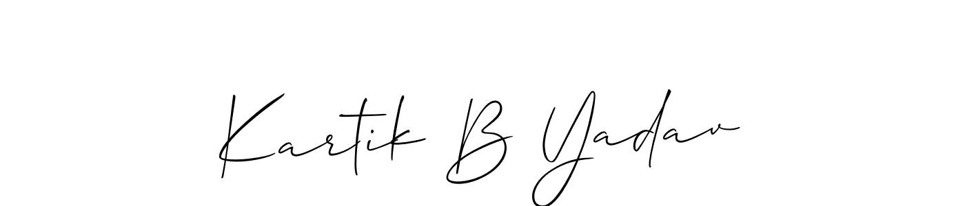 Create a beautiful signature design for name Kartik B Yadav. With this signature (Allison_Script) fonts, you can make a handwritten signature for free. Kartik B Yadav signature style 2 images and pictures png