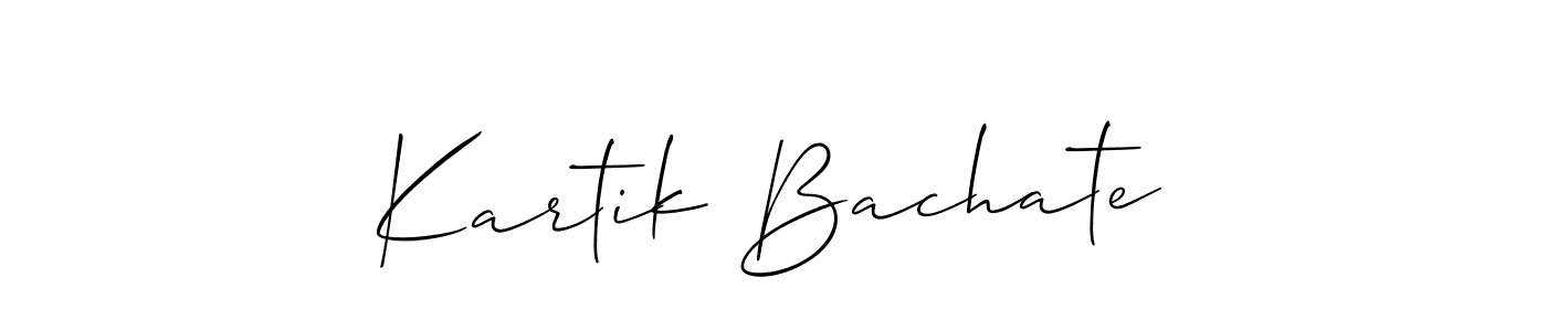 How to Draw Kartik Bachate signature style? Allison_Script is a latest design signature styles for name Kartik Bachate. Kartik Bachate signature style 2 images and pictures png