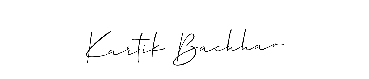You should practise on your own different ways (Allison_Script) to write your name (Kartik Bachhav) in signature. don't let someone else do it for you. Kartik Bachhav signature style 2 images and pictures png