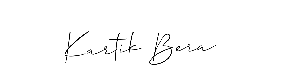 Similarly Allison_Script is the best handwritten signature design. Signature creator online .You can use it as an online autograph creator for name Kartik Bera. Kartik Bera signature style 2 images and pictures png
