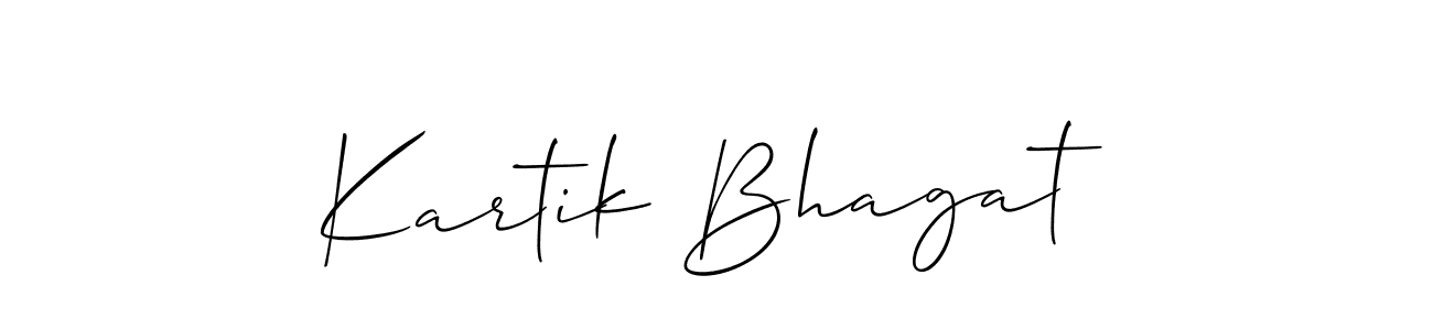 Also You can easily find your signature by using the search form. We will create Kartik Bhagat name handwritten signature images for you free of cost using Allison_Script sign style. Kartik Bhagat signature style 2 images and pictures png