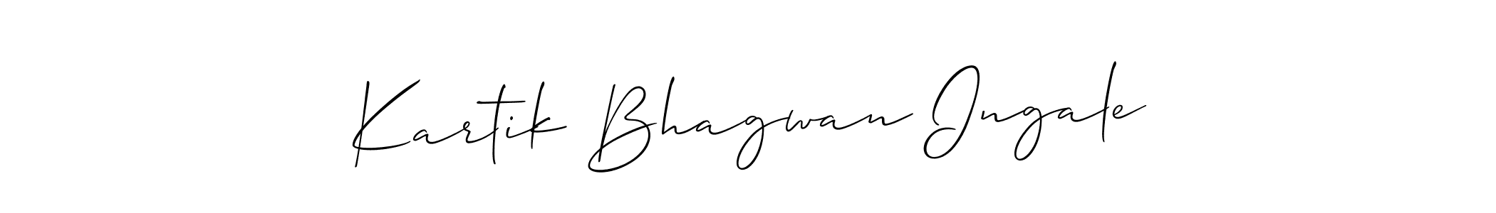 Also You can easily find your signature by using the search form. We will create Kartik Bhagwan Ingale name handwritten signature images for you free of cost using Allison_Script sign style. Kartik Bhagwan Ingale signature style 2 images and pictures png