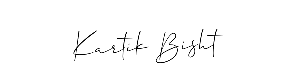 Create a beautiful signature design for name Kartik Bisht. With this signature (Allison_Script) fonts, you can make a handwritten signature for free. Kartik Bisht signature style 2 images and pictures png