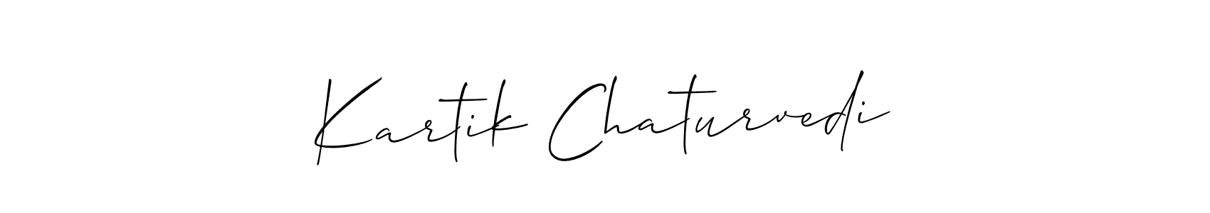 This is the best signature style for the Kartik Chaturvedi name. Also you like these signature font (Allison_Script). Mix name signature. Kartik Chaturvedi signature style 2 images and pictures png