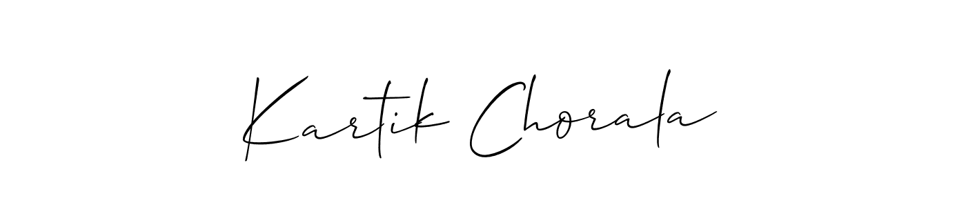 Best and Professional Signature Style for Kartik Chorala. Allison_Script Best Signature Style Collection. Kartik Chorala signature style 2 images and pictures png