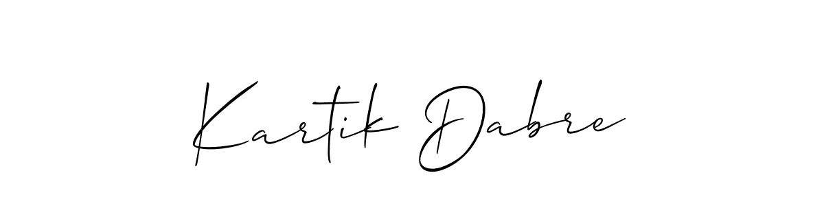 It looks lik you need a new signature style for name Kartik Dabre. Design unique handwritten (Allison_Script) signature with our free signature maker in just a few clicks. Kartik Dabre signature style 2 images and pictures png