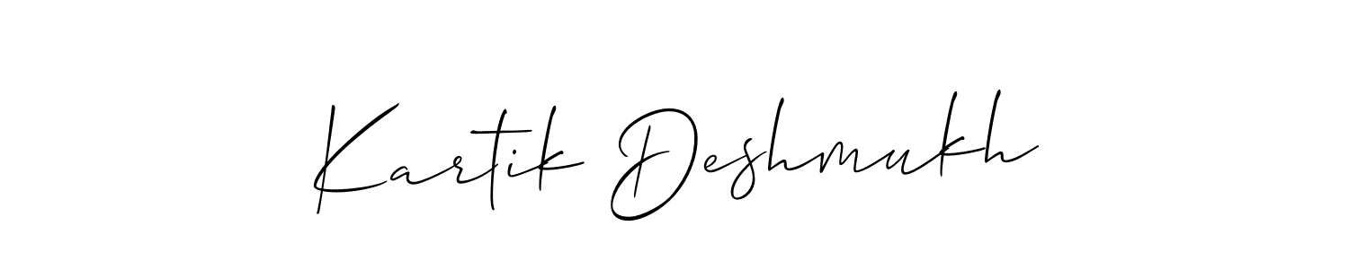 Similarly Allison_Script is the best handwritten signature design. Signature creator online .You can use it as an online autograph creator for name Kartik Deshmukh. Kartik Deshmukh signature style 2 images and pictures png