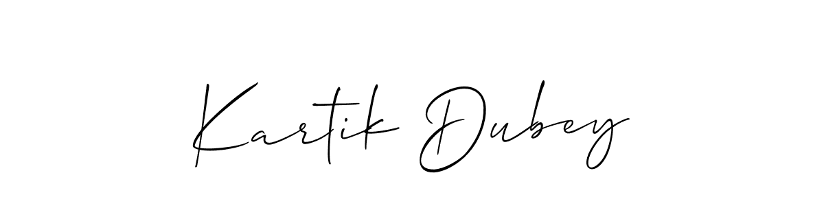Similarly Allison_Script is the best handwritten signature design. Signature creator online .You can use it as an online autograph creator for name Kartik Dubey. Kartik Dubey signature style 2 images and pictures png