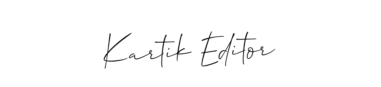 Also You can easily find your signature by using the search form. We will create Kartik Editor name handwritten signature images for you free of cost using Allison_Script sign style. Kartik Editor signature style 2 images and pictures png