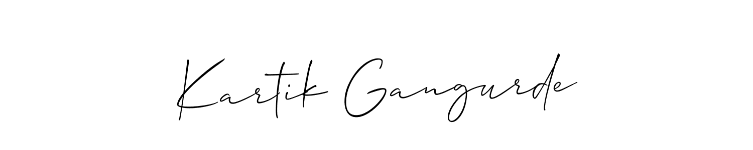 Kartik Gangurde stylish signature style. Best Handwritten Sign (Allison_Script) for my name. Handwritten Signature Collection Ideas for my name Kartik Gangurde. Kartik Gangurde signature style 2 images and pictures png