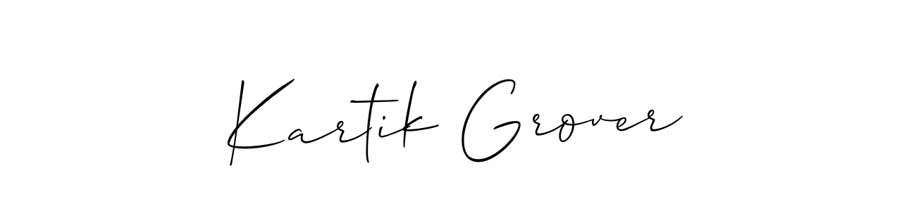 Similarly Allison_Script is the best handwritten signature design. Signature creator online .You can use it as an online autograph creator for name Kartik Grover. Kartik Grover signature style 2 images and pictures png