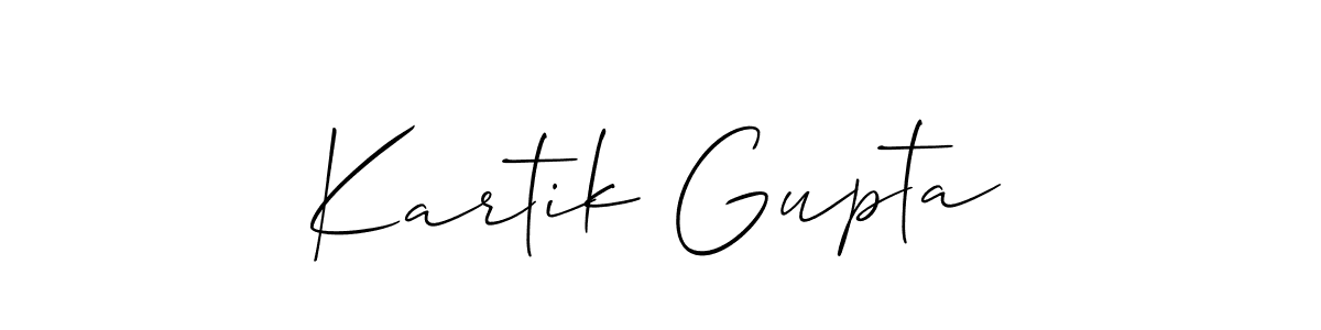 You should practise on your own different ways (Allison_Script) to write your name (Kartik Gupta) in signature. don't let someone else do it for you. Kartik Gupta signature style 2 images and pictures png