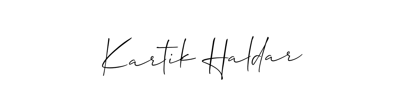 Make a beautiful signature design for name Kartik Haldar. Use this online signature maker to create a handwritten signature for free. Kartik Haldar signature style 2 images and pictures png