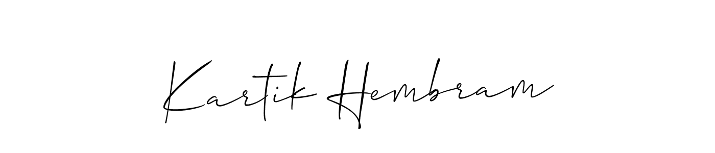 Best and Professional Signature Style for Kartik Hembram. Allison_Script Best Signature Style Collection. Kartik Hembram signature style 2 images and pictures png
