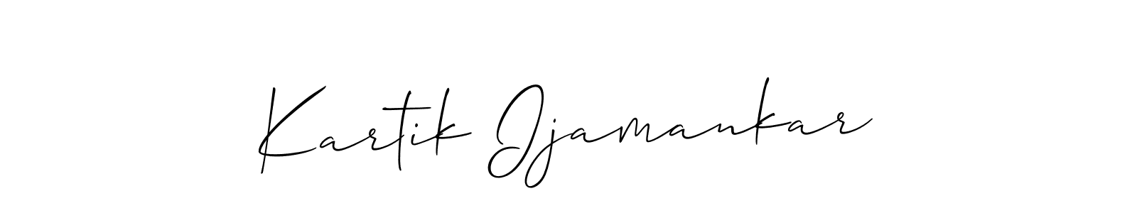 Kartik Ijamankar stylish signature style. Best Handwritten Sign (Allison_Script) for my name. Handwritten Signature Collection Ideas for my name Kartik Ijamankar. Kartik Ijamankar signature style 2 images and pictures png